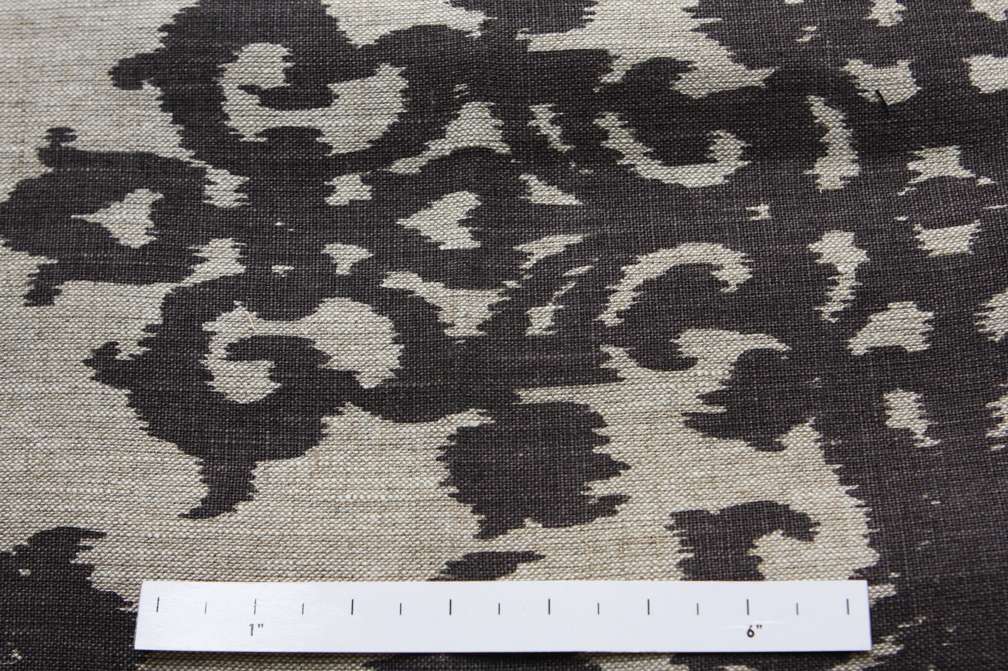 Linen Upholstery Ornamental Ikat Print2
