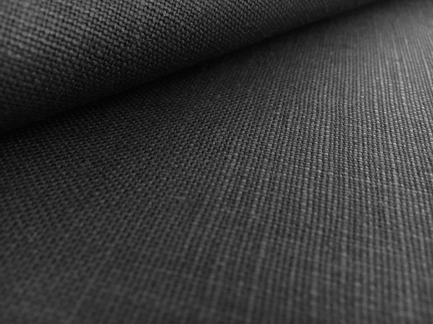 Irish Medium Weight Linen in Black