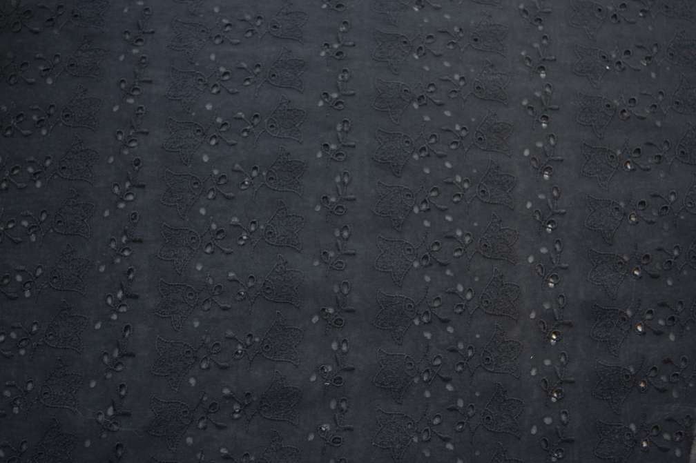 Cotton Voile Eyelet in Midnight Navy2
