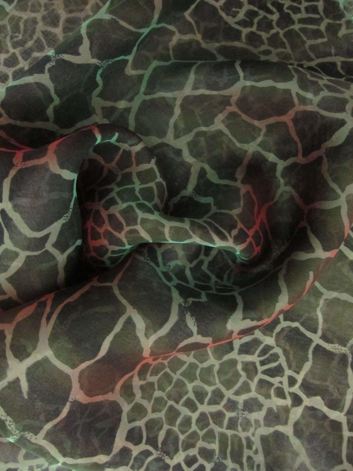 Iridescent Silk Chiffon Print