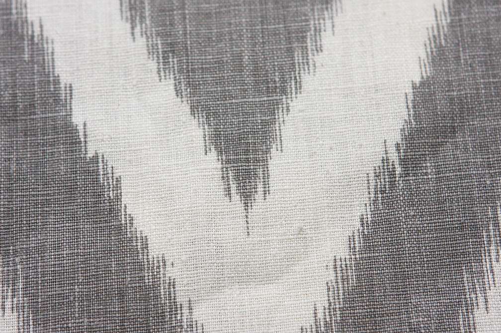 Linen Upholstery Zig Zag Ikat Print2