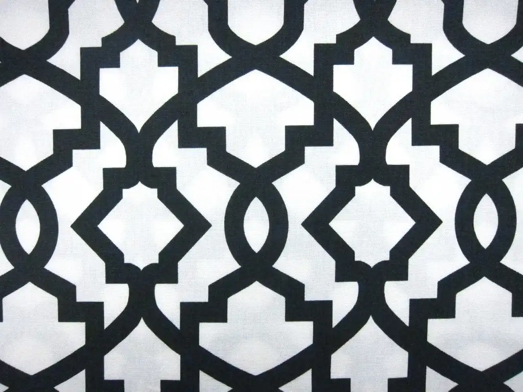 Charcoal Imperial Trellis Cotton Canvas Print
