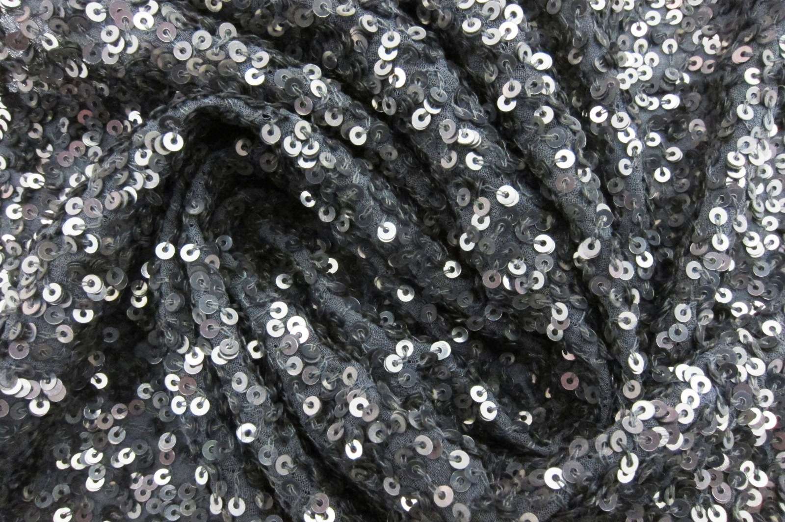 Sequins on Silk Chiffon 1