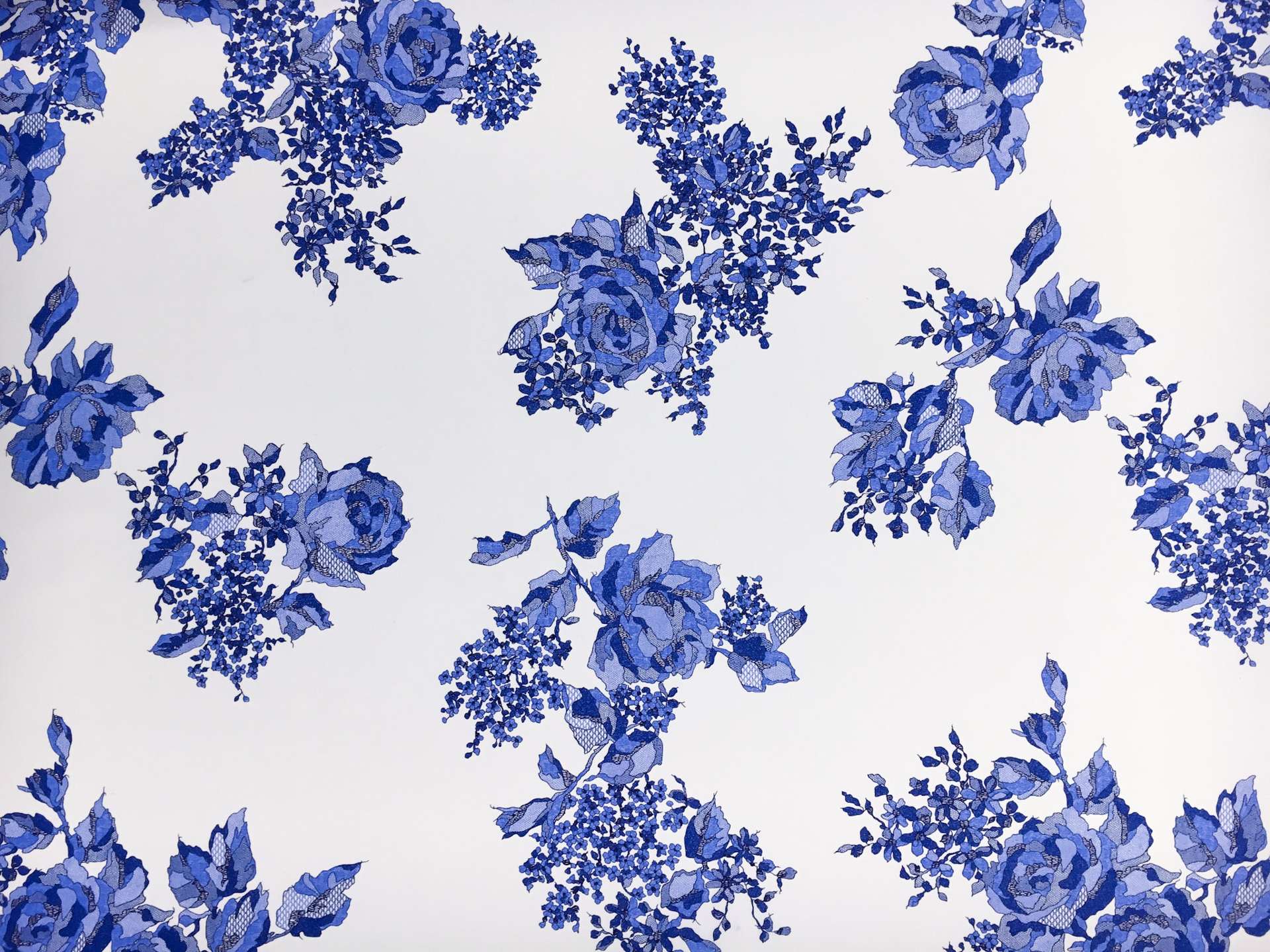Printed Silk Couture Gazar with Roses0