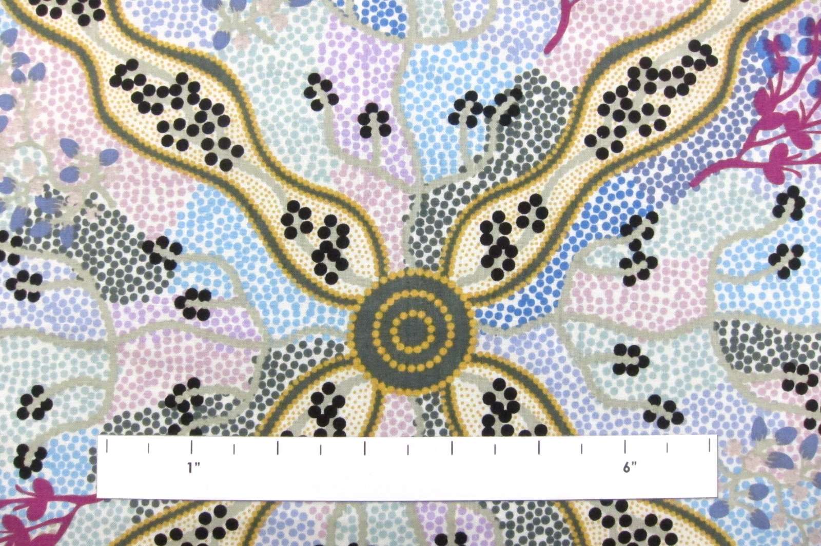 Australian Cotton Print With Aboriginal Motif1