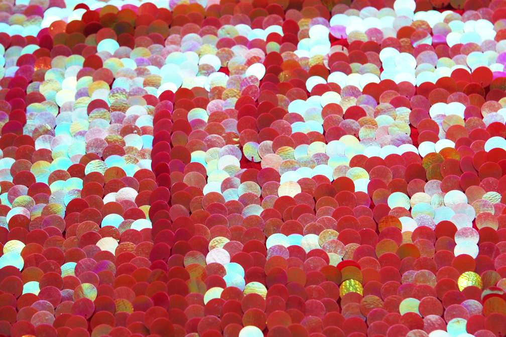 Novelty Pailettes on Silk Chiffon0