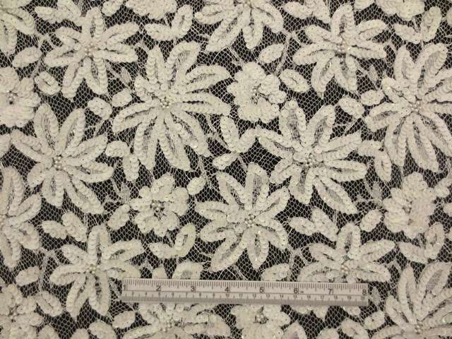 Beaded Metallic Chantilly Lace1