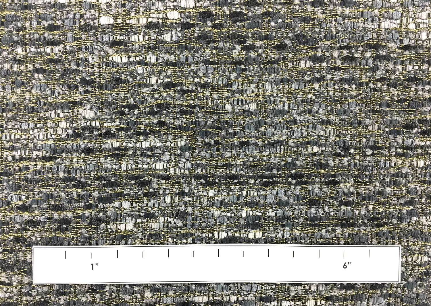 Viscose Cotton  Lurex Tweed in Greys and Gold1