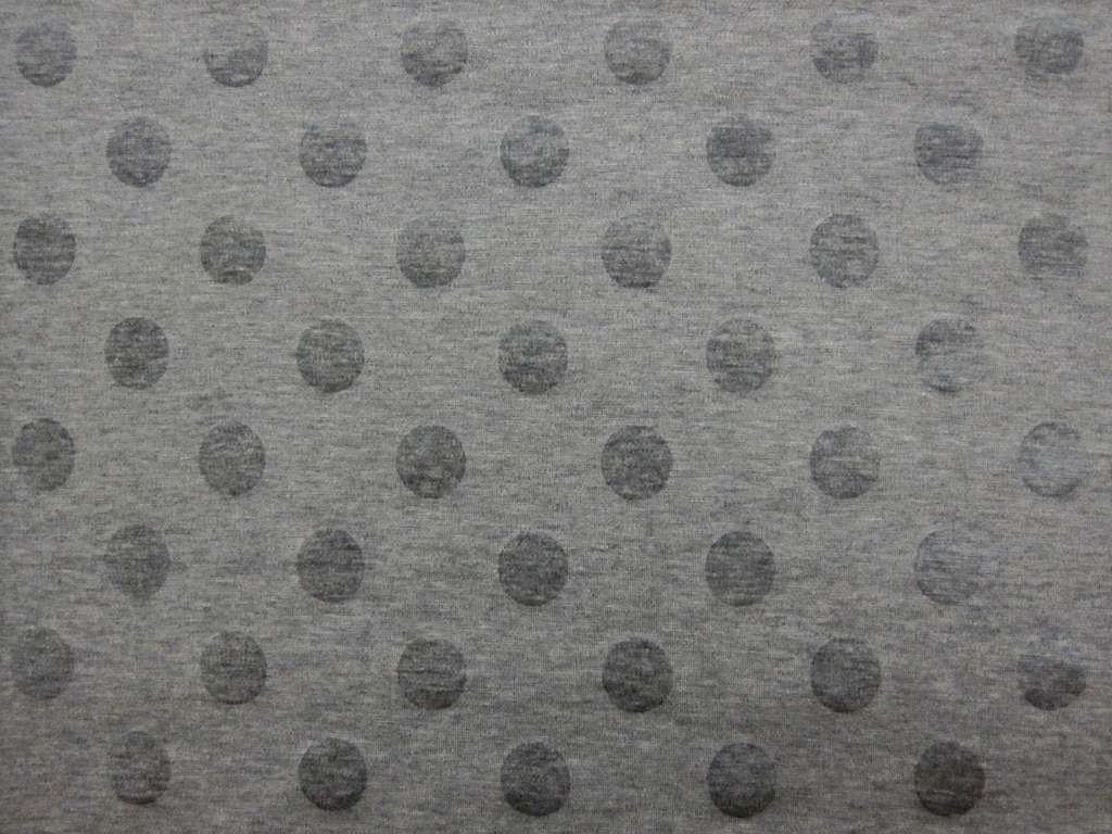 Cotton Blend Knit With Polka Dots in Grey0