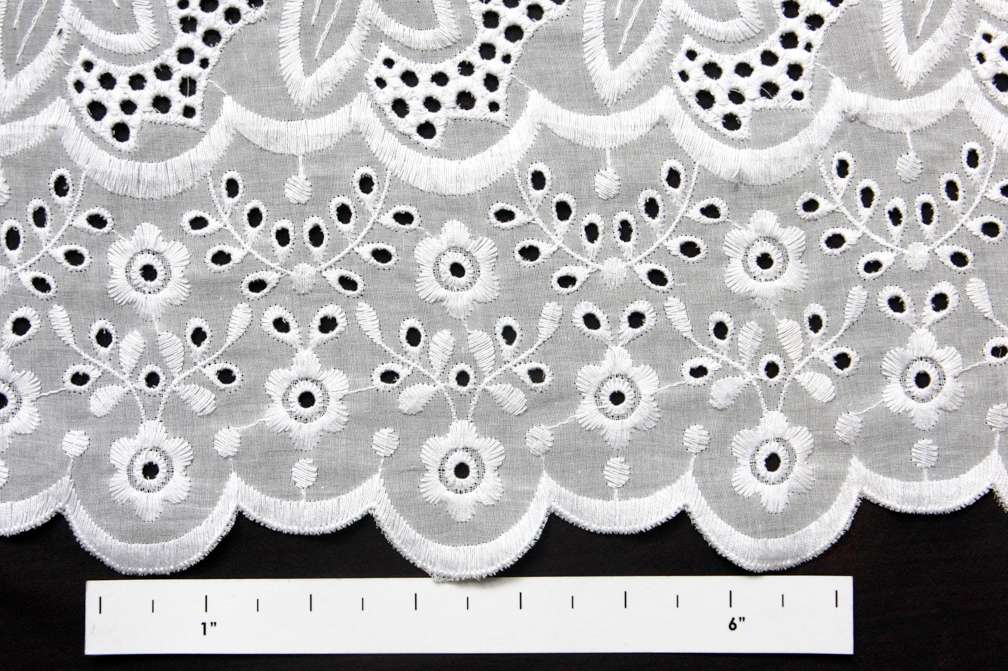Cotton Eyelet in White0