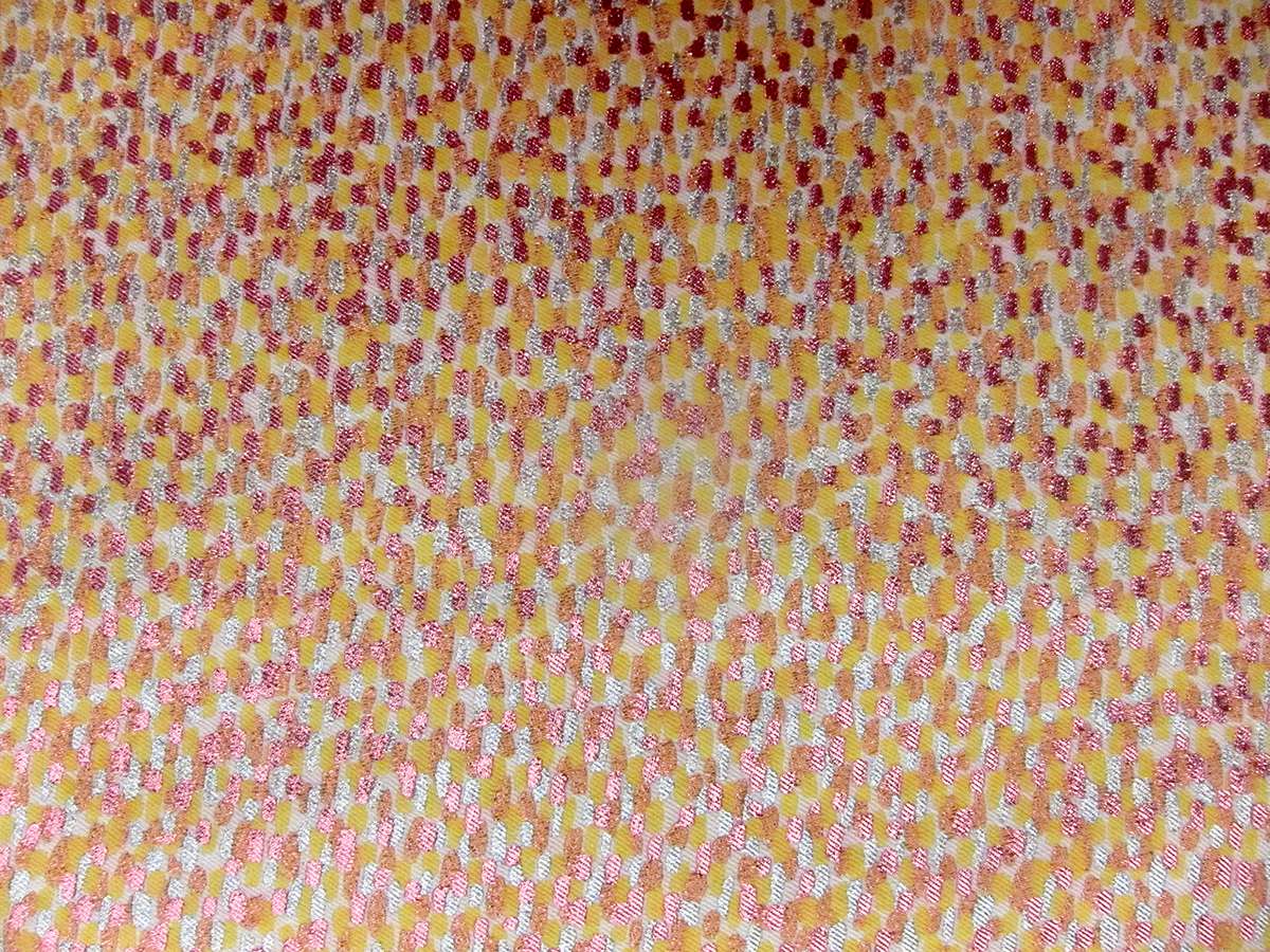 Metallic Silk Blend Jacquard0