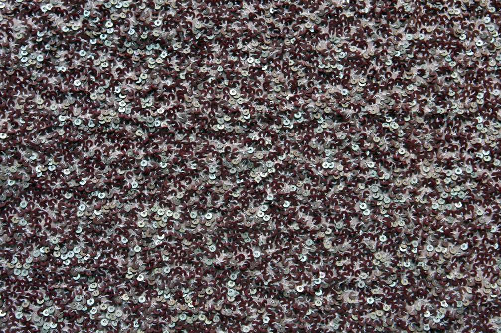 Sequins on Silk Chiffon0