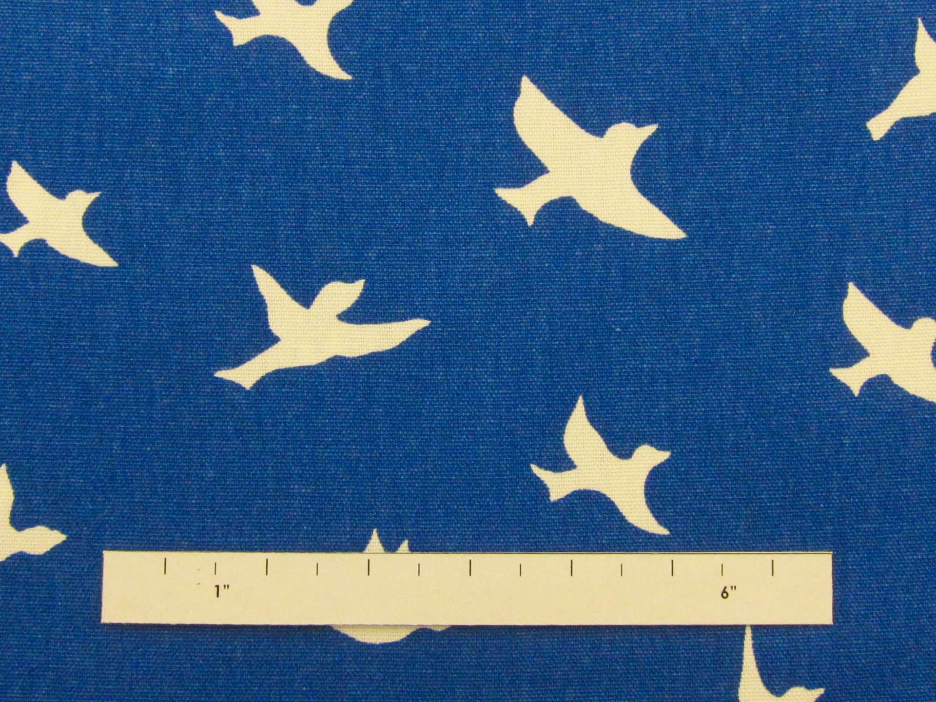 Cotton Canvas White Doves Print1