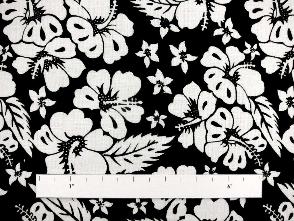 Linen Hibiscus Flower Print1