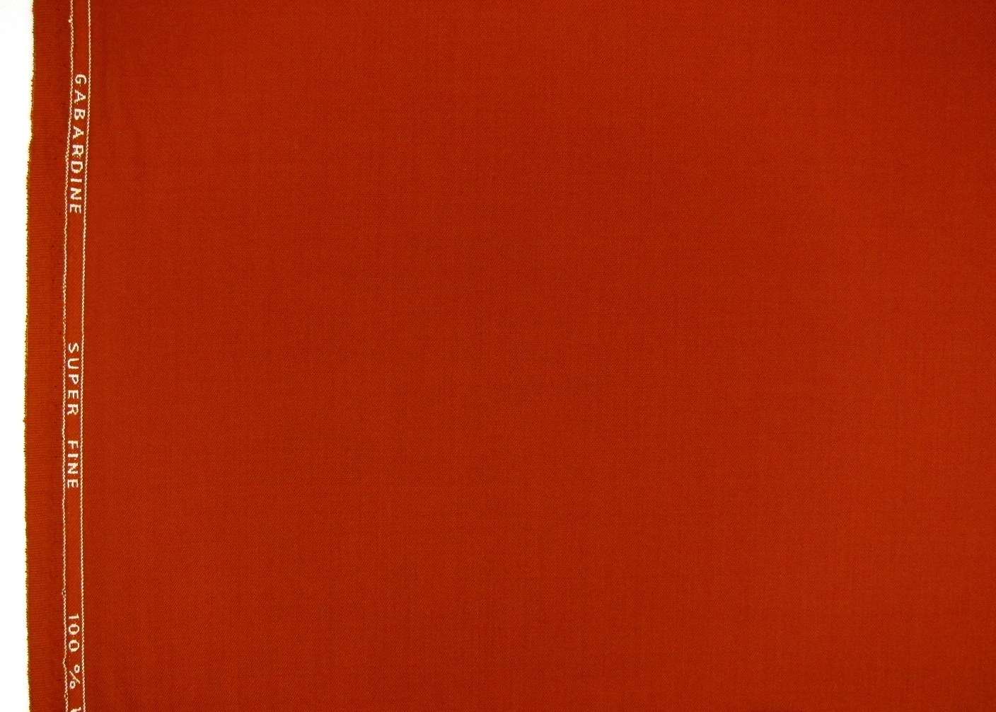 Wool Gabardine in Burnt Orange0