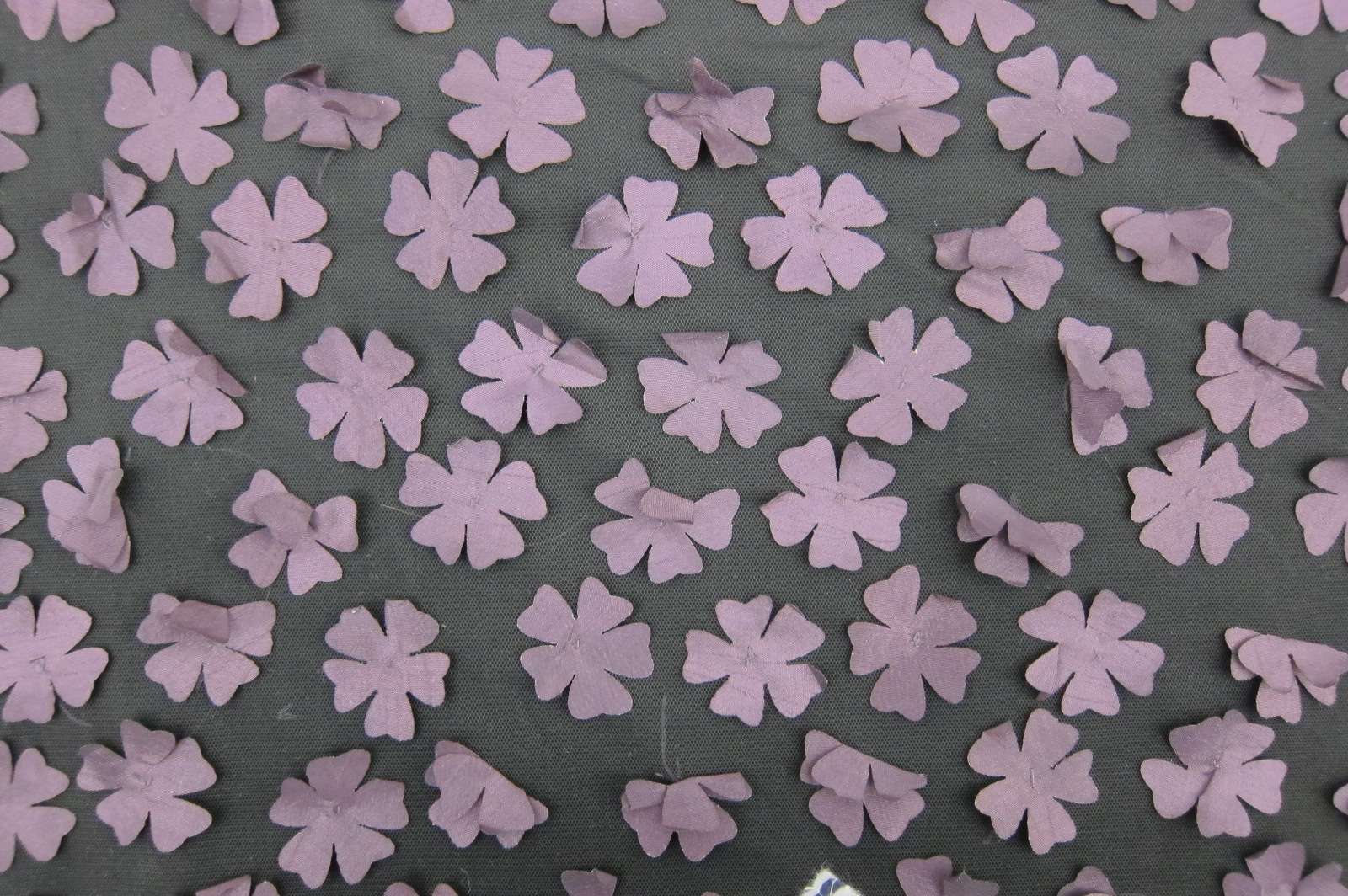 Flowers Appliqué on Tulle0