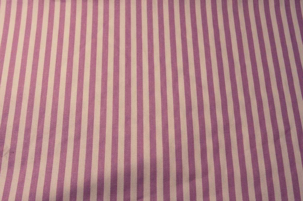 Cotton Sateen 1/4" Stripe In Lilac And White0