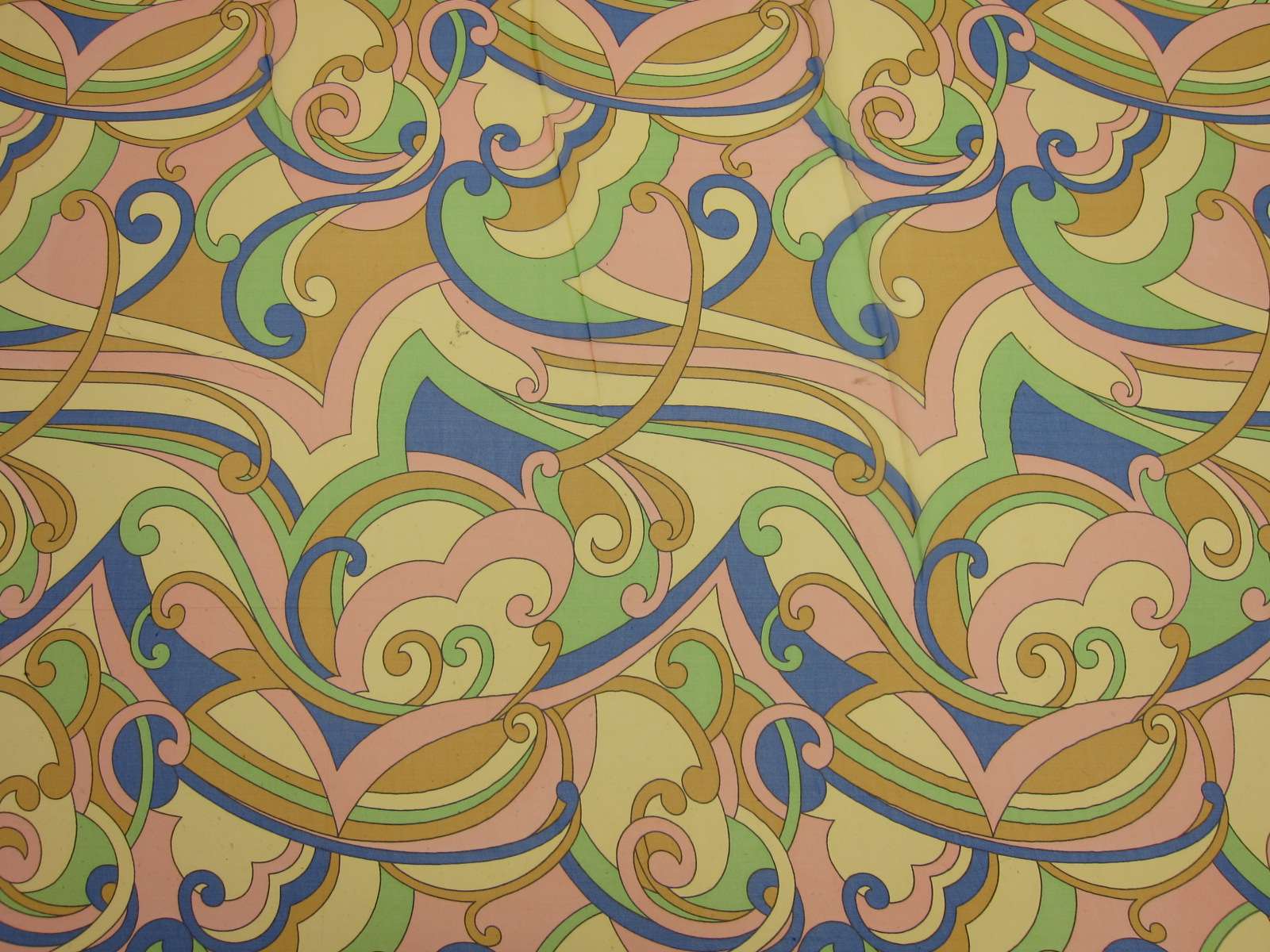 Printed Silk Chiffon Pink Orange Yellow Green Blue Abstract