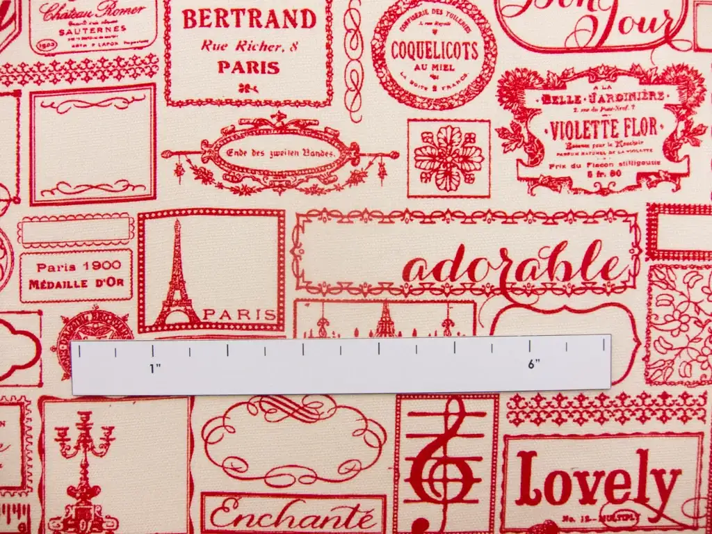 Cotton Canvas Lovely Adorable Print1