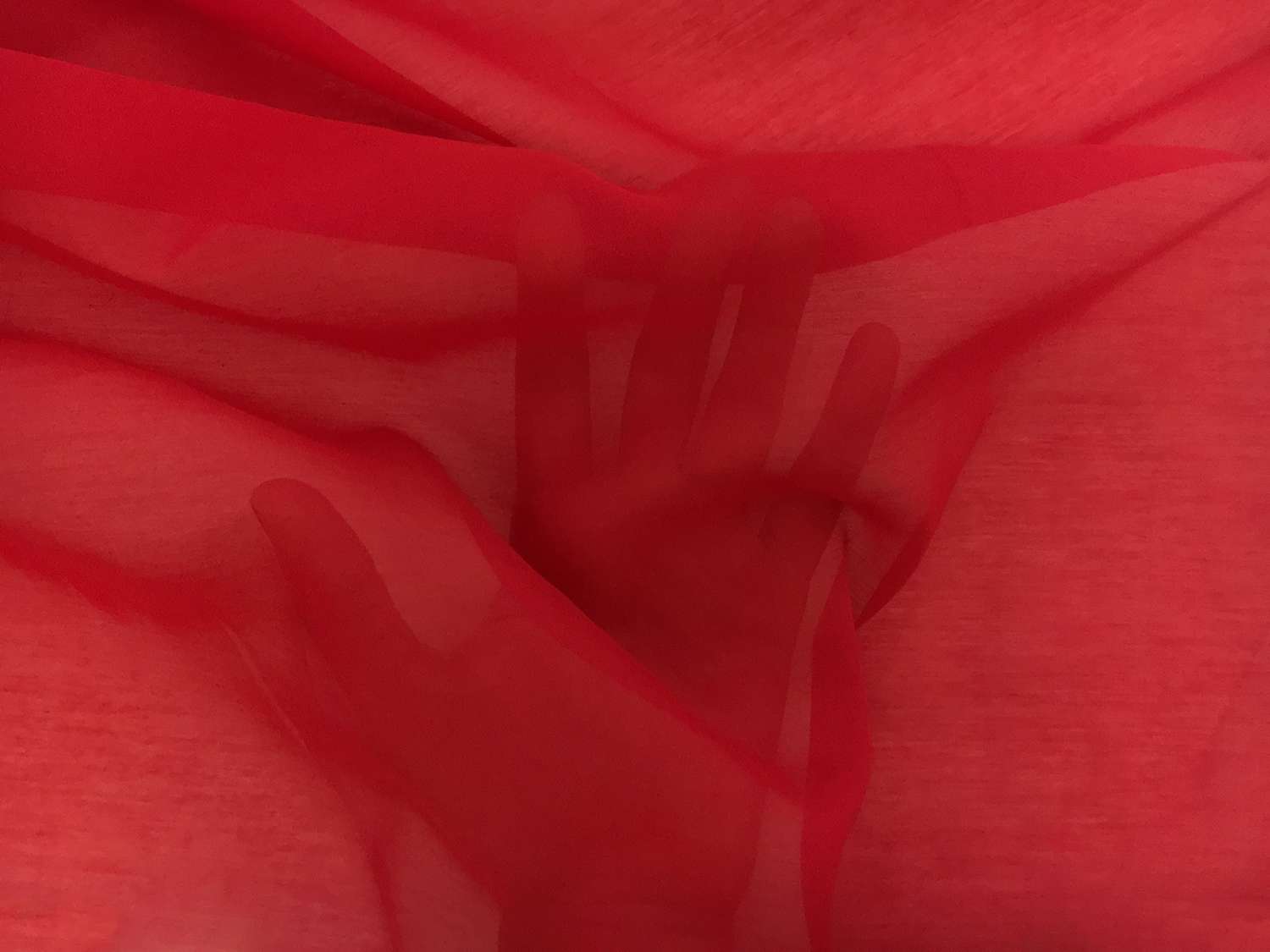 Silk Cotton Chiffon in Red2