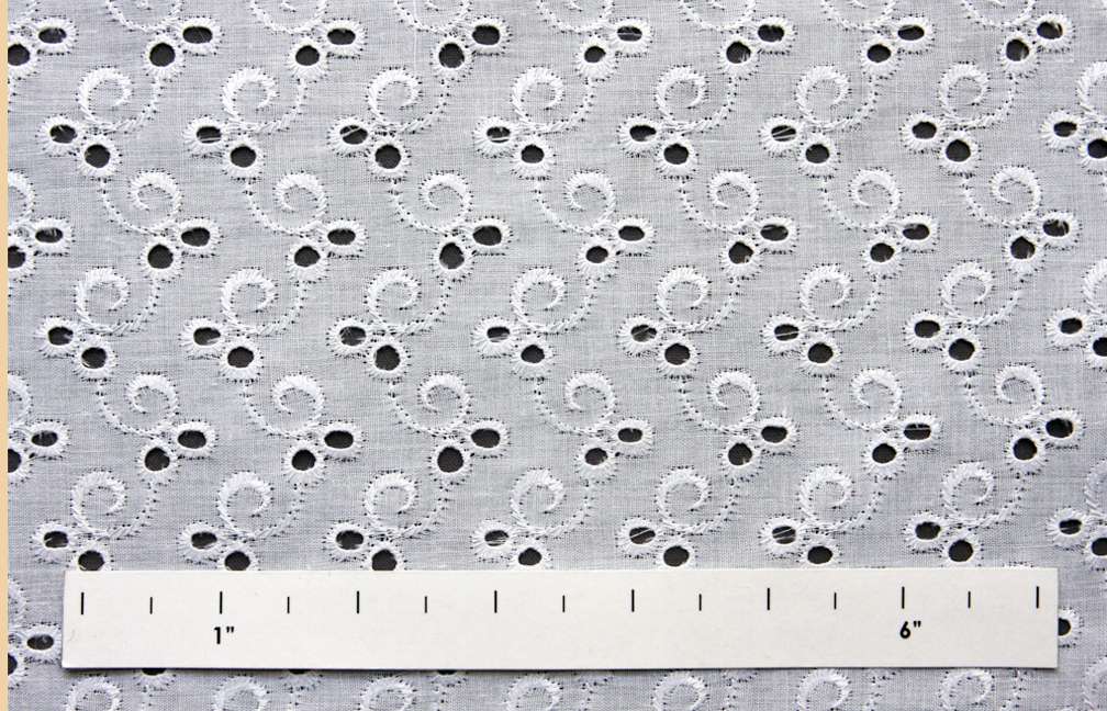 Cotton Eyelet in White0