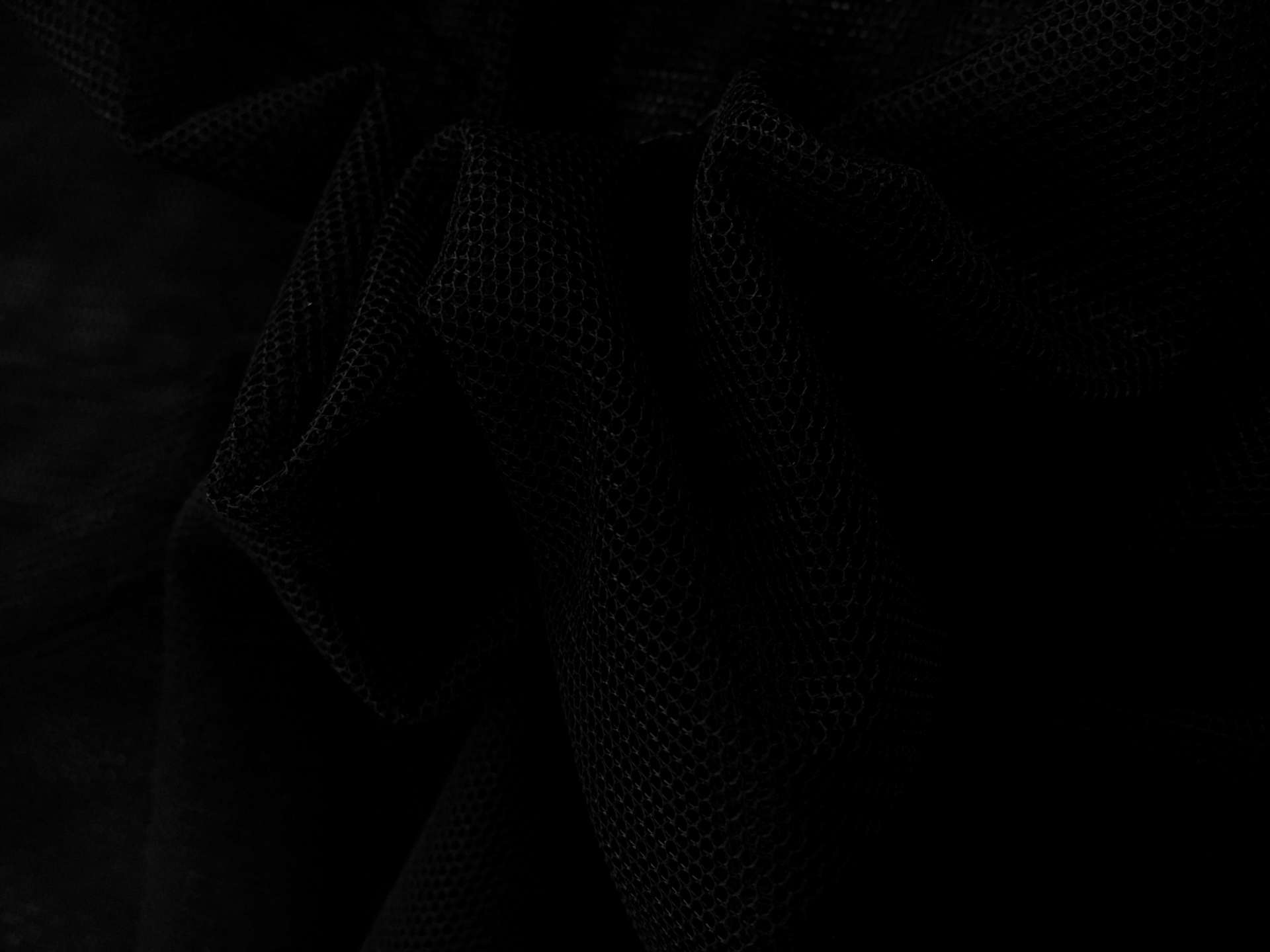 Nylon Bobbinet in Nero