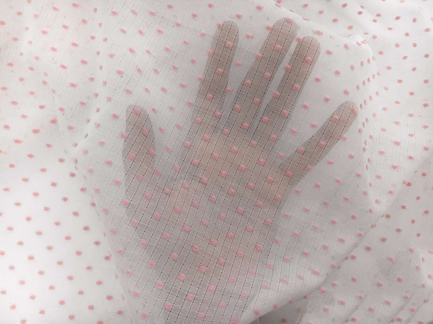 Cotton Plumetis in Pink2