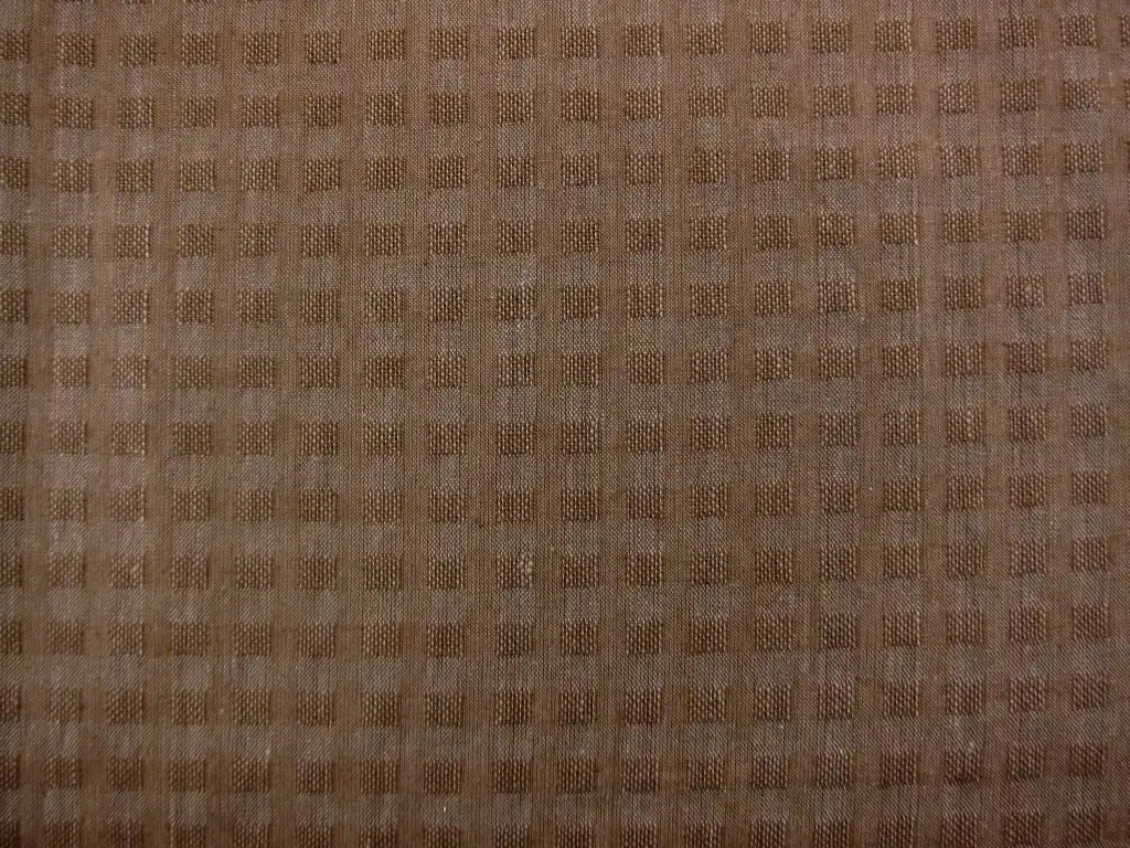 Woven Cotton Novelty Check in Ash Brown