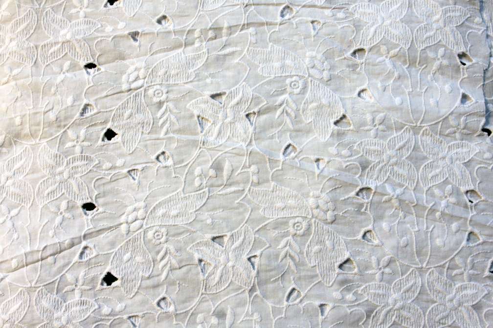 Cotton Eyelet in White2