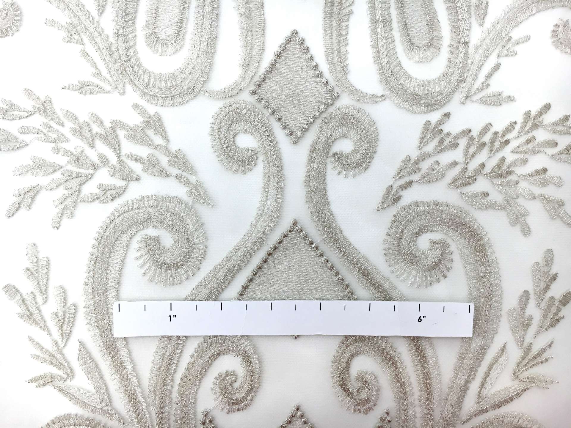 Silver Metallic Embroidered Tulle2