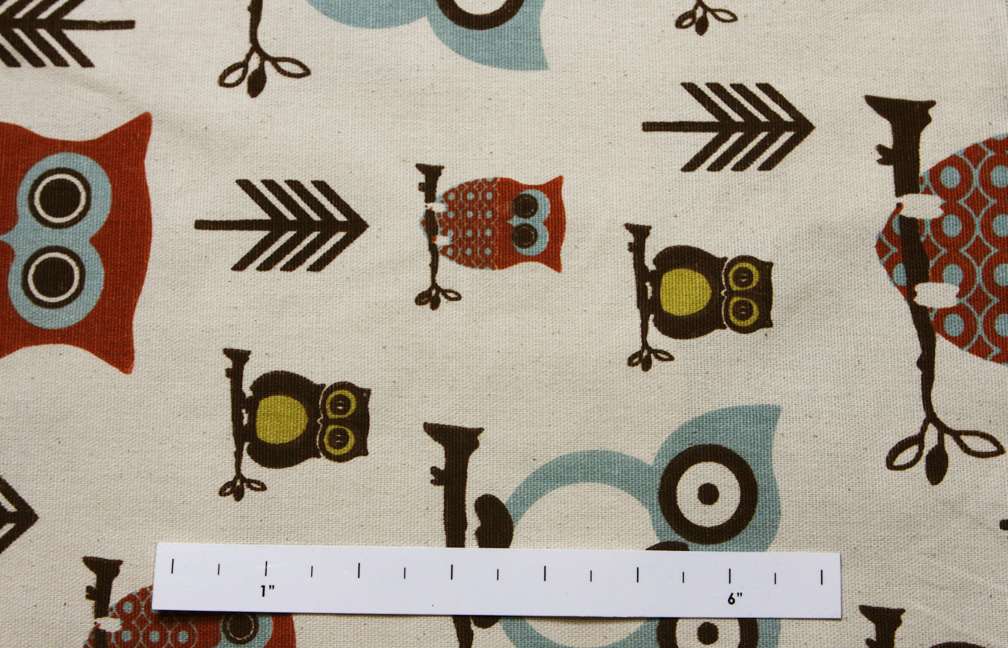 Cotton Canvas Little Owls print1