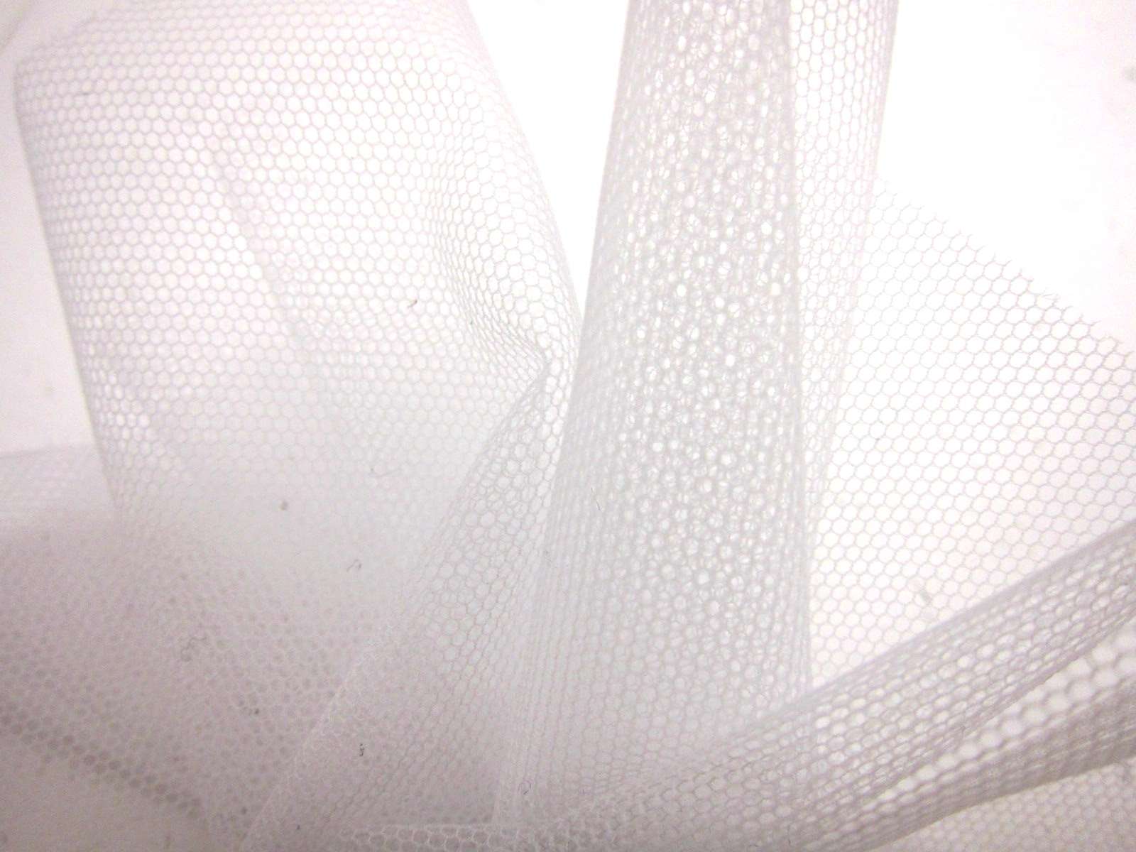 Italian Nylon Tulle in Bianco1