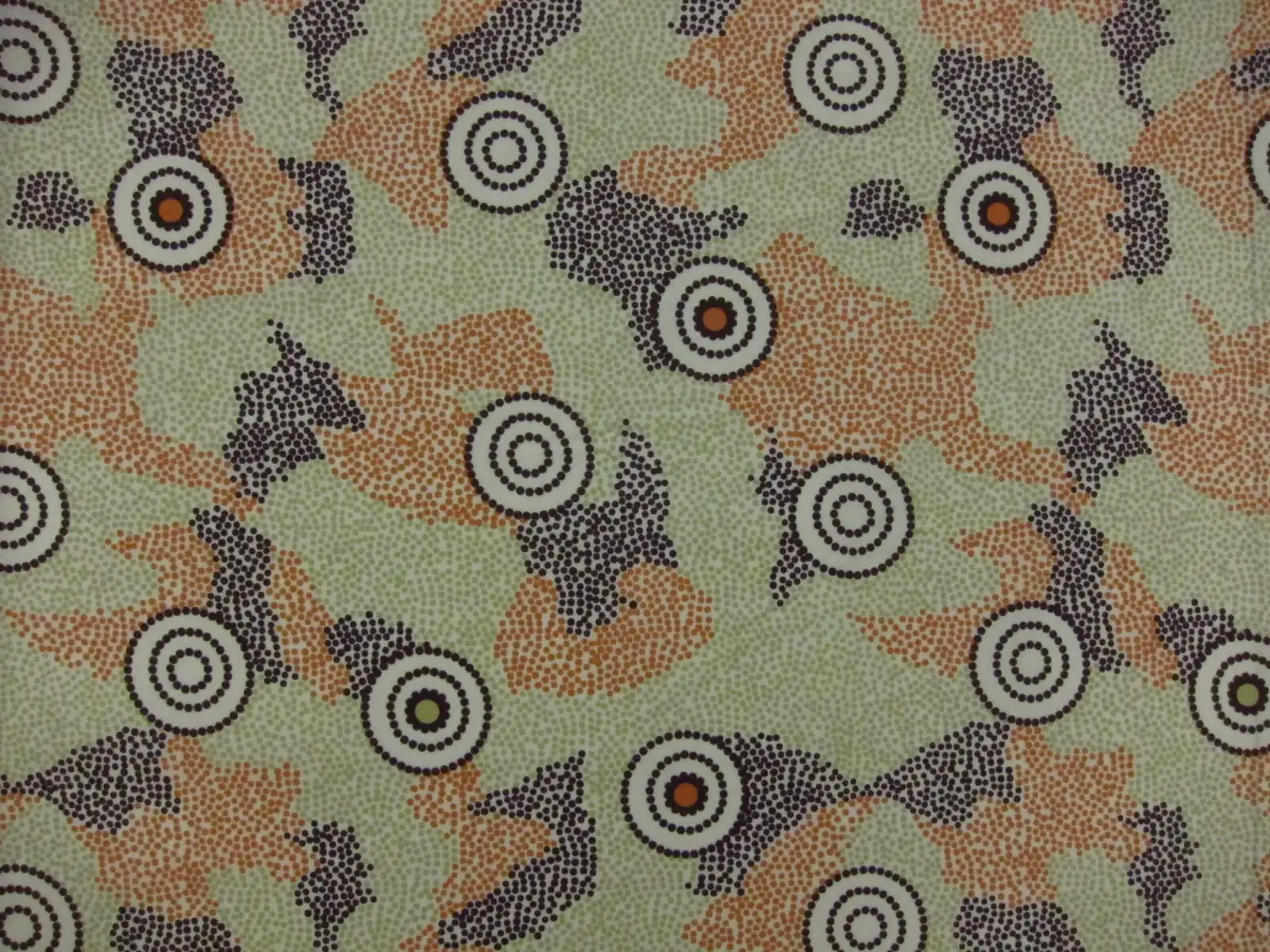Australian Cotton Print With Aboriginal Motif0