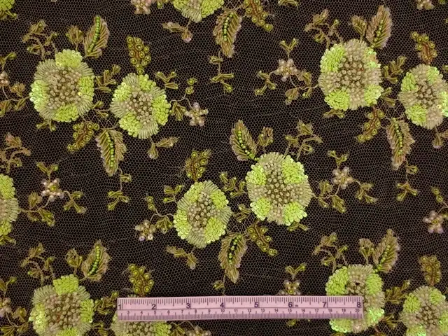 Beaded Metallic Chantilly Lace1