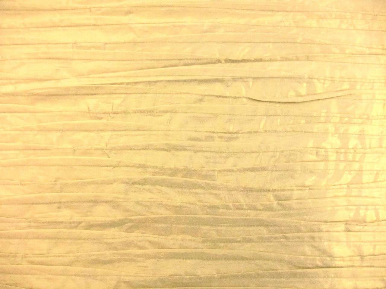Metallic Tucked Silk Shantung0