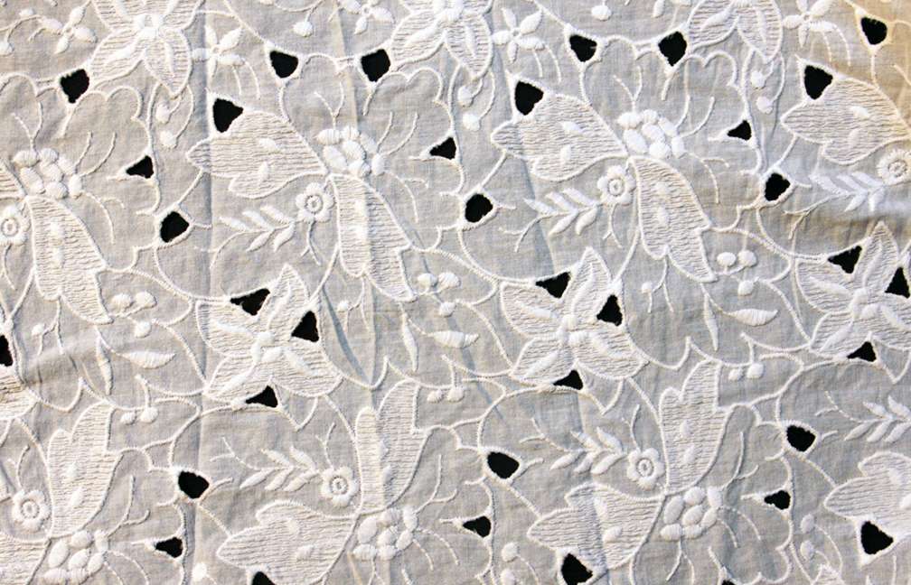 Cotton Eyelet in White1