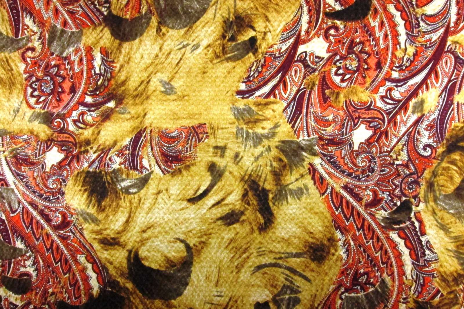 Printed Hammered Silk Charmeuse0