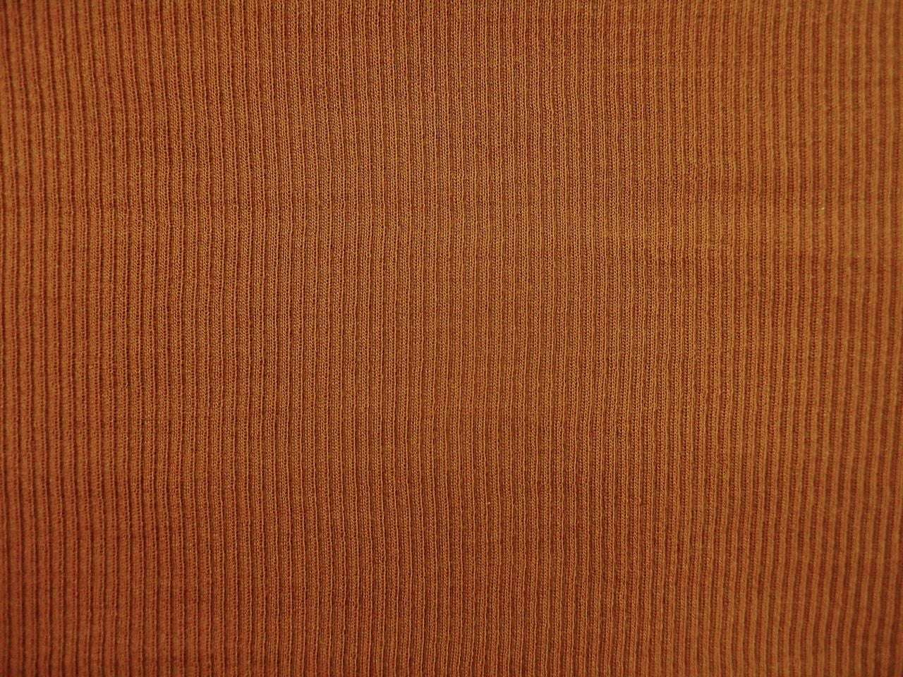 Austrian Virgin Wool Rib Knit in Rust