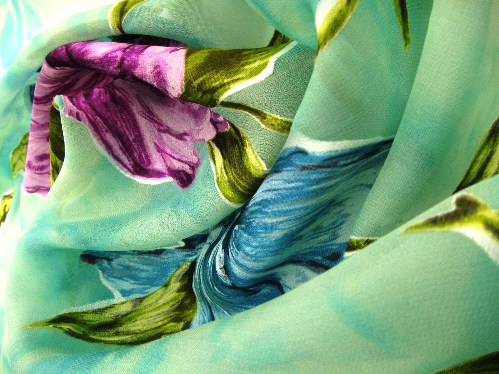 Printed Silk Burn out Chiffon2