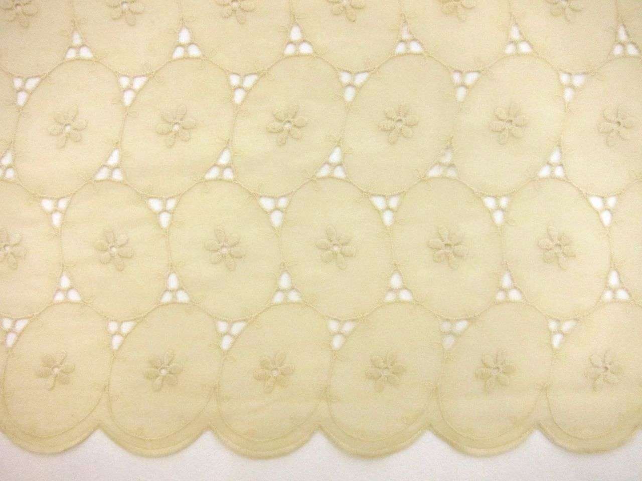 Cotton Voile Eyelet in Cream0