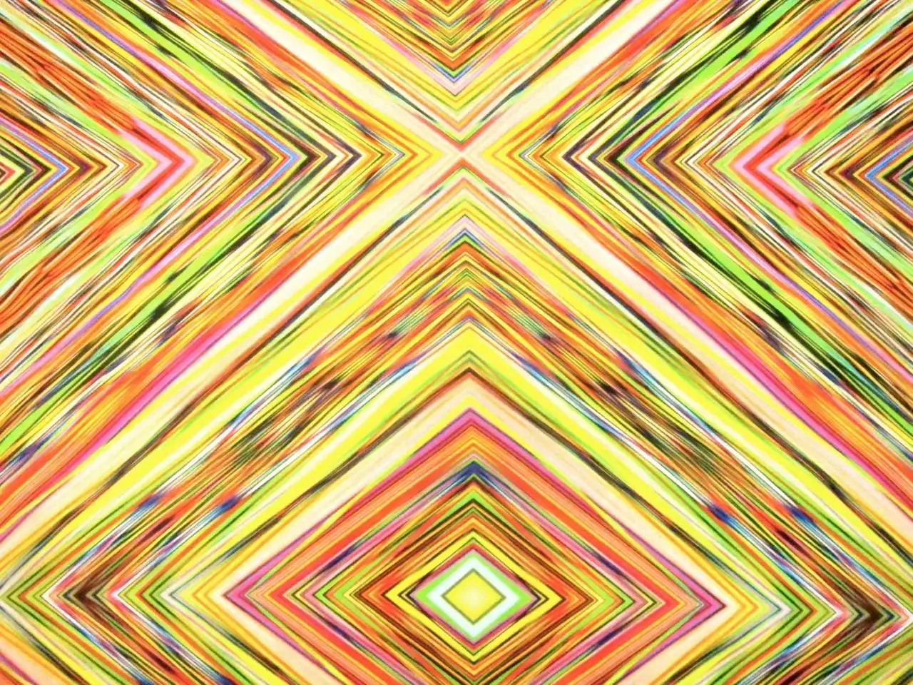 Printed Silk Chiffon Multicolor Multiple Diamond Shape Per Diamond With Light-Yellow X and Light-Yellow Center Diamond Abstract