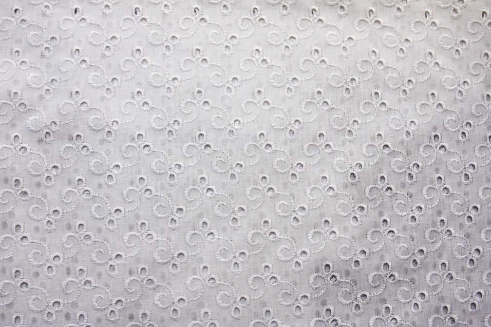 Cotton Eyelet in White1