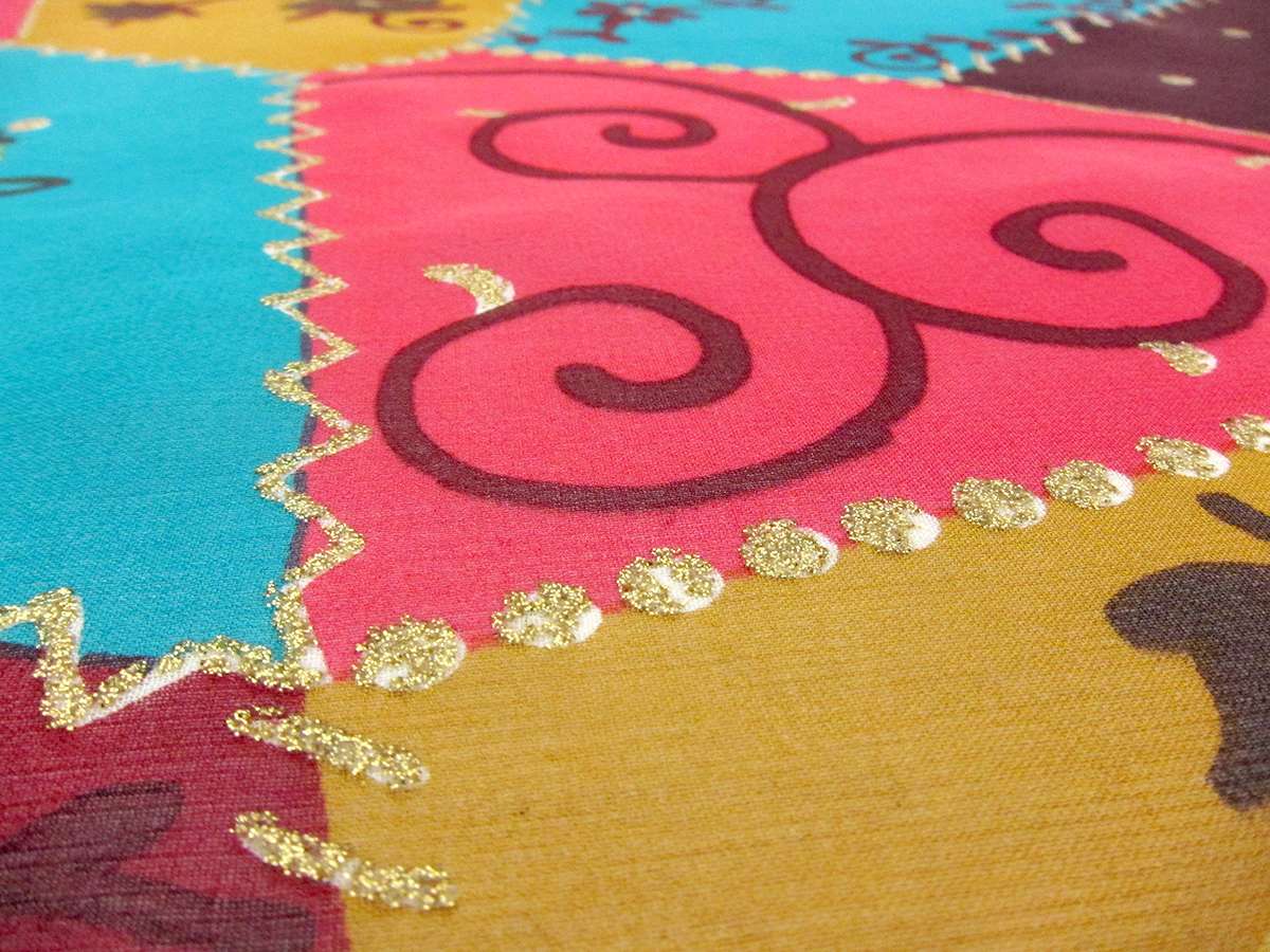 Metallic Printed Silk Chiffon1