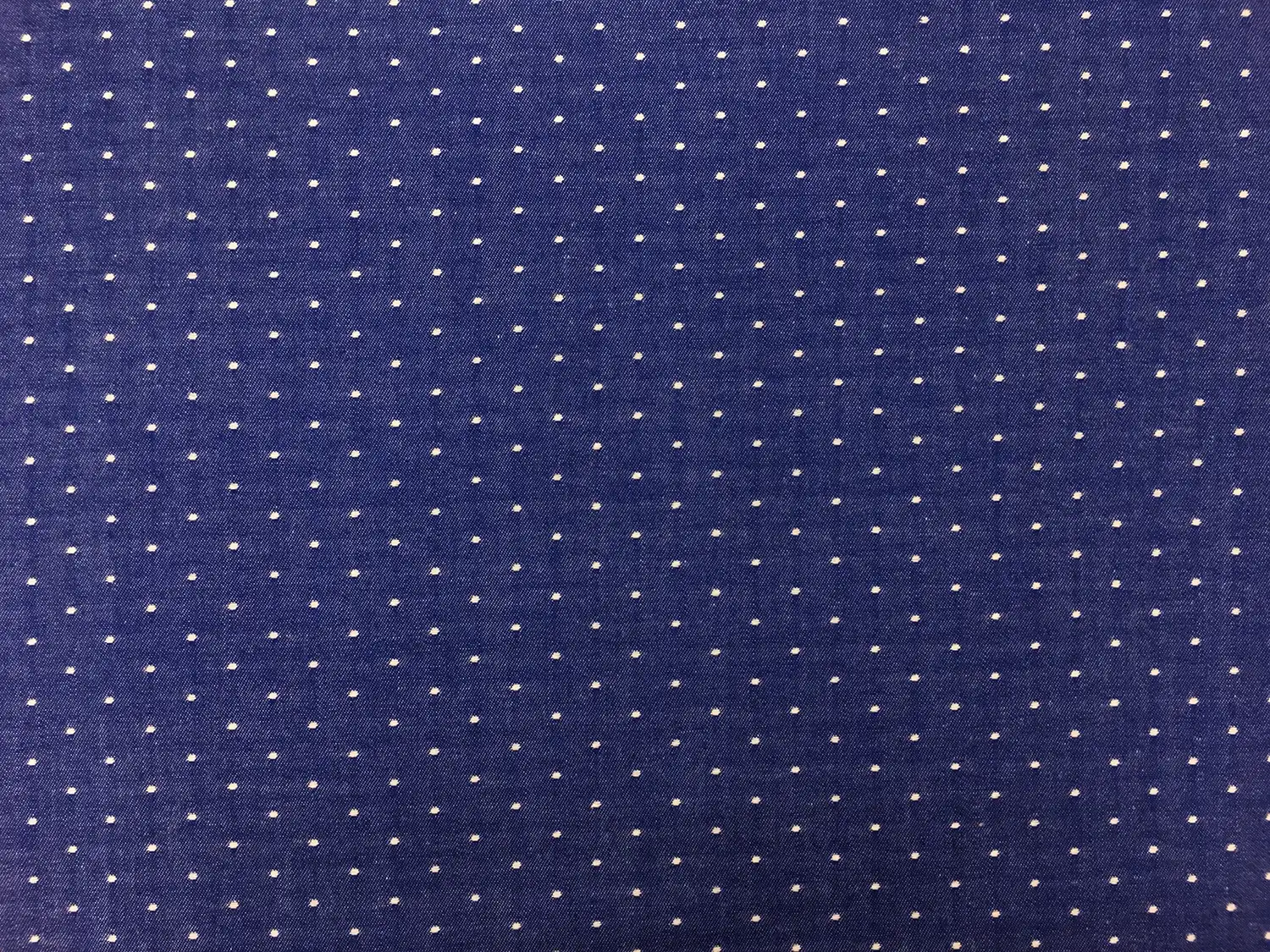 Cotton Chambray Dots In Royal