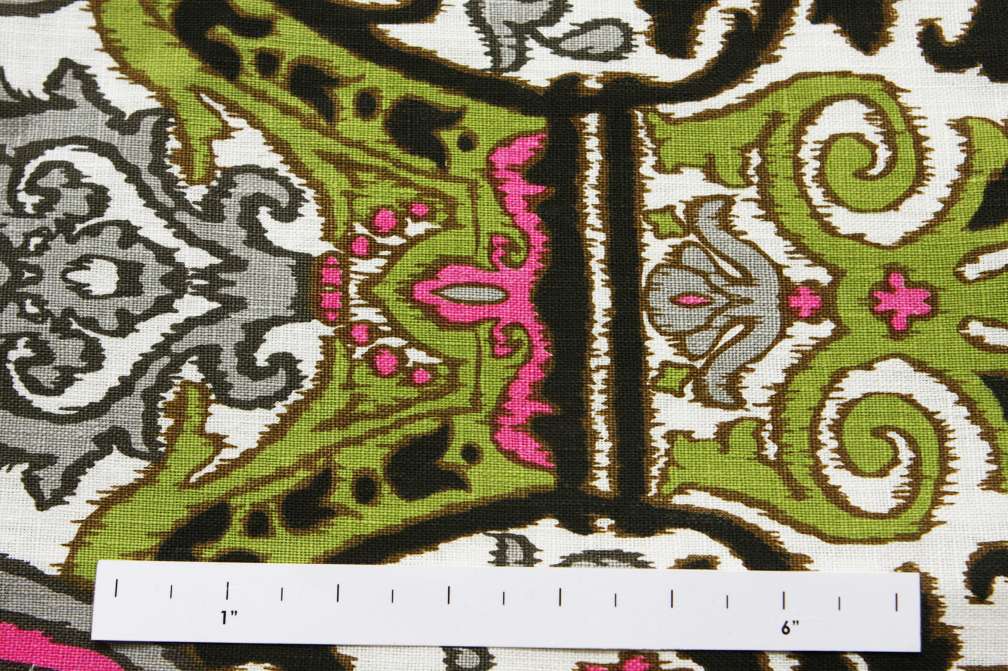 Linen Upholstery Ornamental Print2