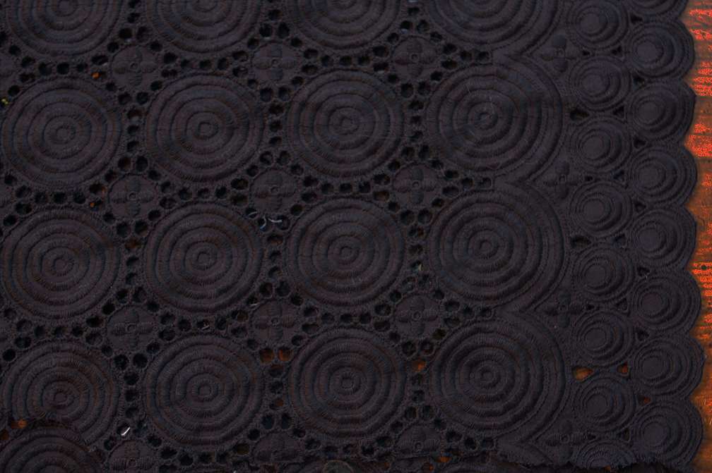 Cotton Eyelet in Black0