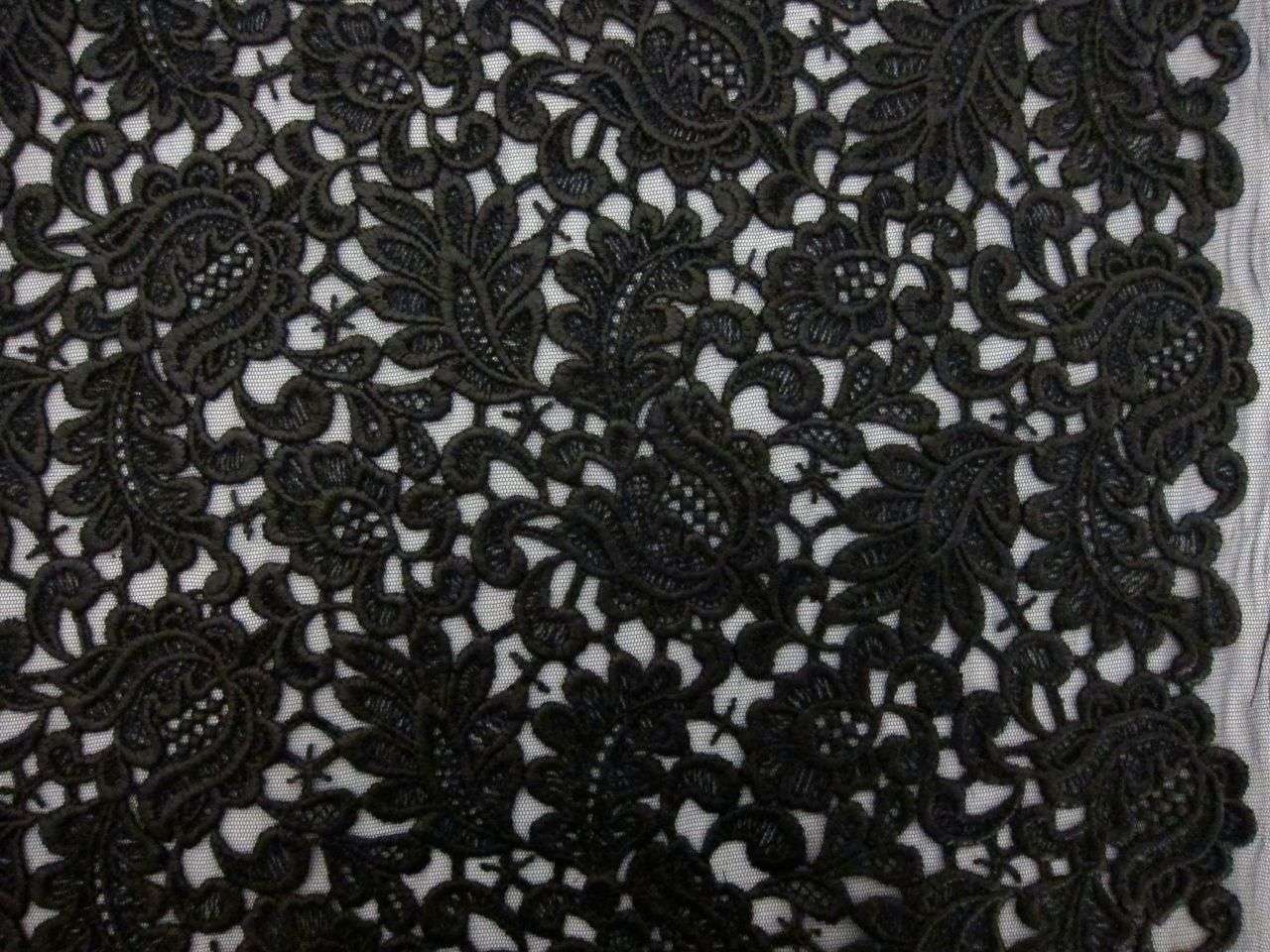 Coated Embroidered Tulle0