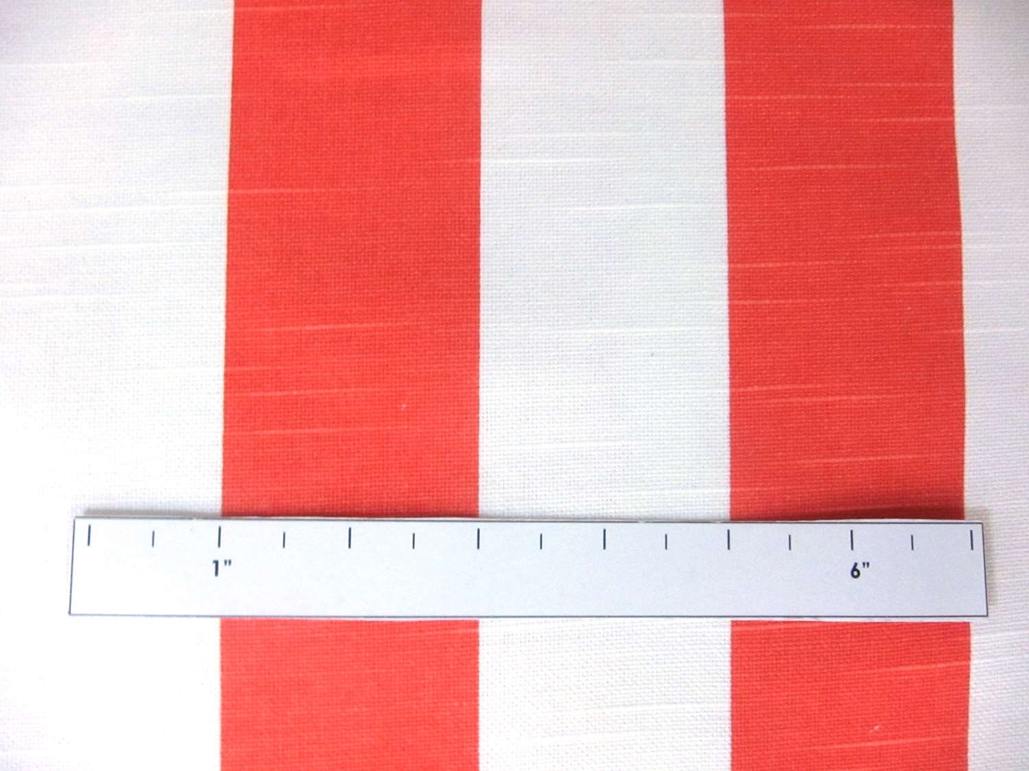 Cotton Canvas 2" Stripe In Neon Orange And White1