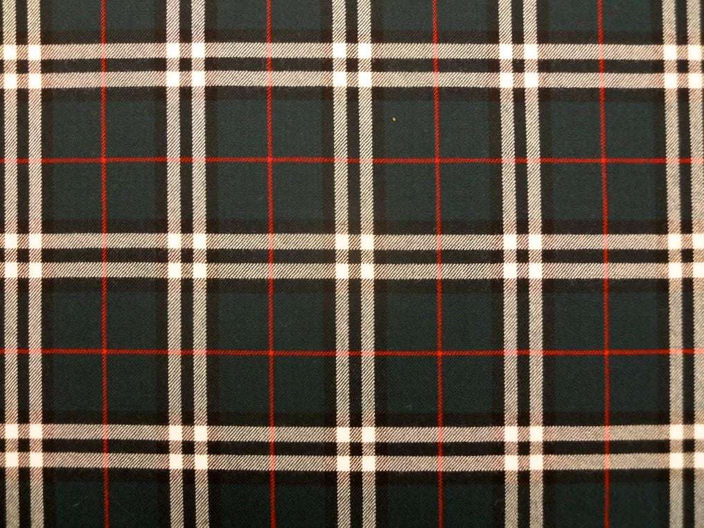 Italian Virgin Wool Plaid Suiting in Hunter Green