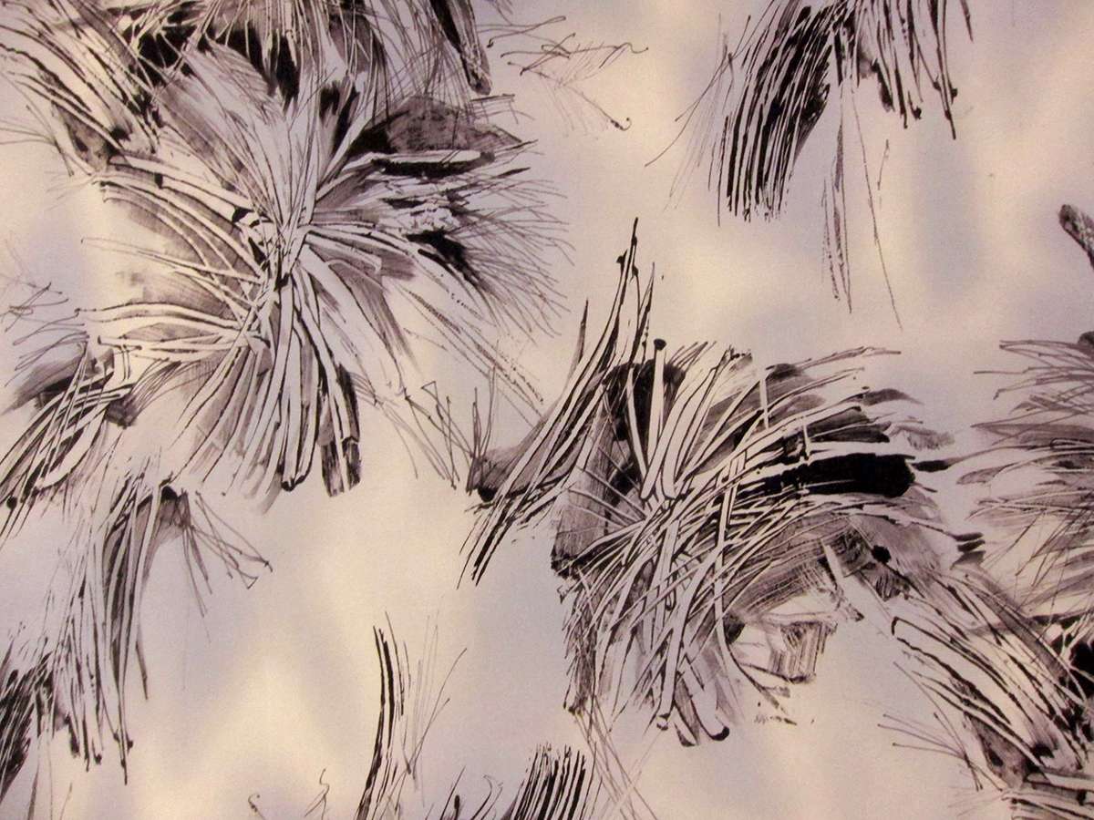 Printed Silk Satin Chiffon0